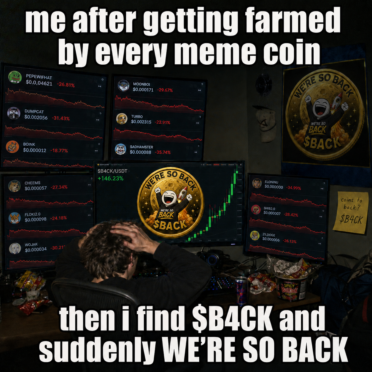 $B4CK meme coin trading meme